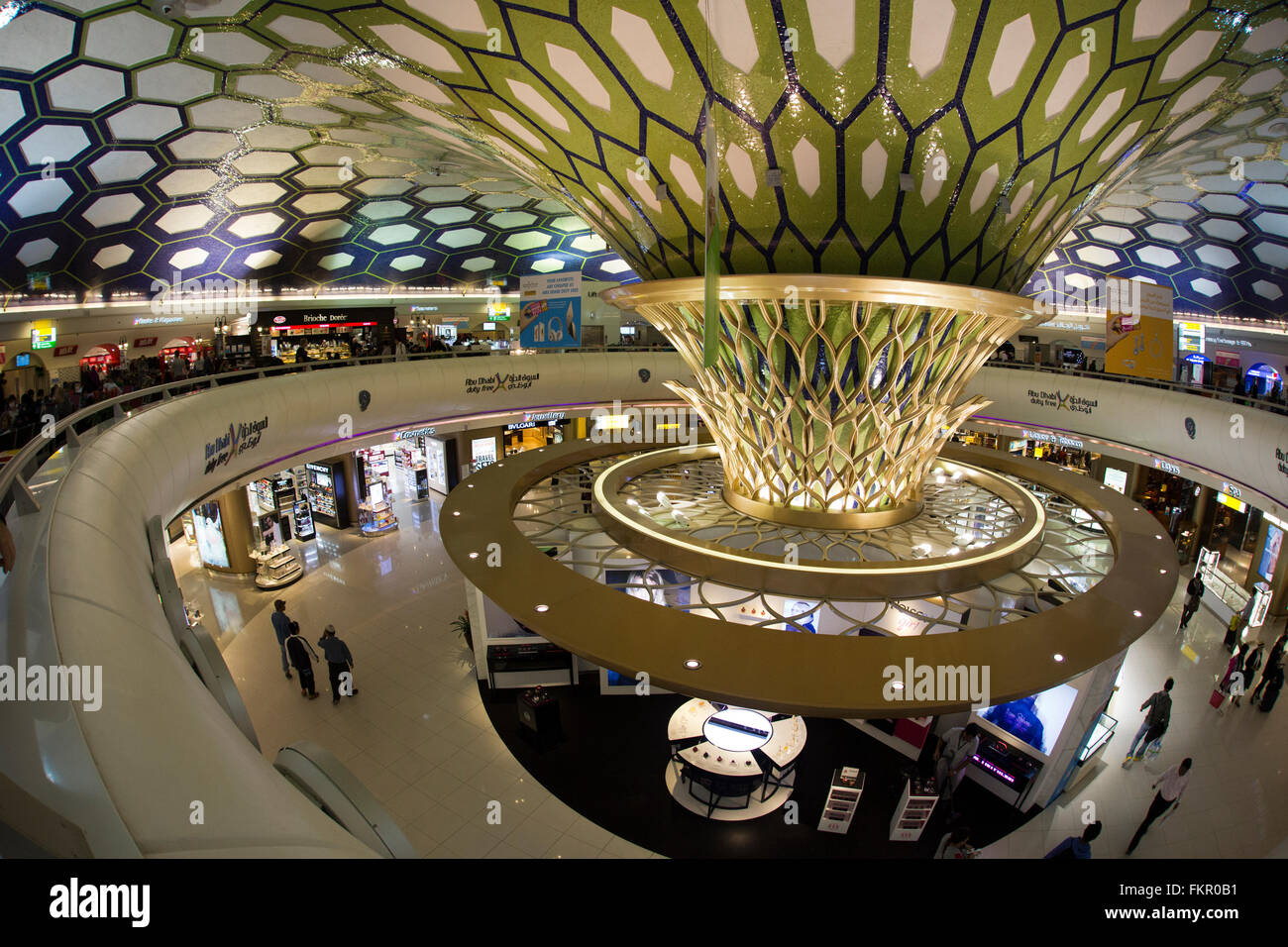 United Arab Emirates, Abu Dhabi, Airport, Duty Free shopping area Stock Photo