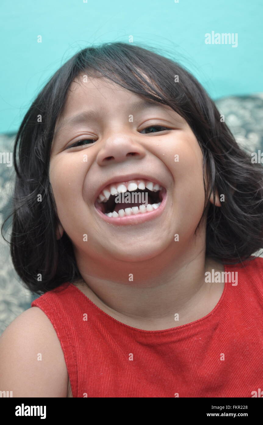 joyful laugh of my daughter Stock Photo