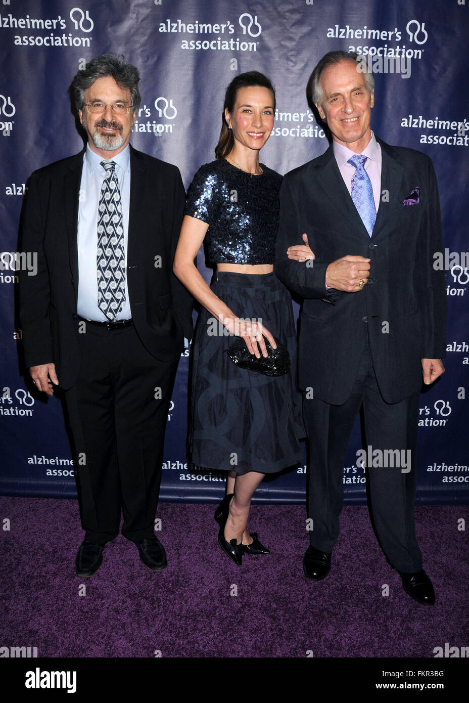 Beverly Hills, CA, USA. 9th Mar, 2016. Robert Carradine, Hayley DuMond, Keith Carradine. 24th Annual ''A Night At Sardi's'' Benefit Gala for the Alzheimer's Association held at The Beverly Hilton Hotel. Credit:  Byron Purvis/AdMedia/ZUMA Wire/Alamy Live News Stock Photo