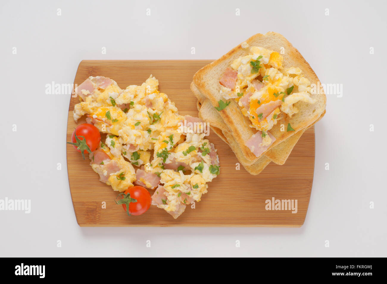 Brown bread with scrambled eggs hi-res stock photography and images - Alamy