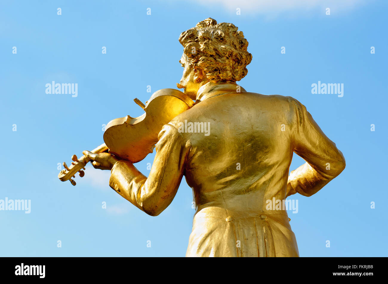 Statue of Johann Strauss II, Stadtpark, Vienna, Austria Stock Photo