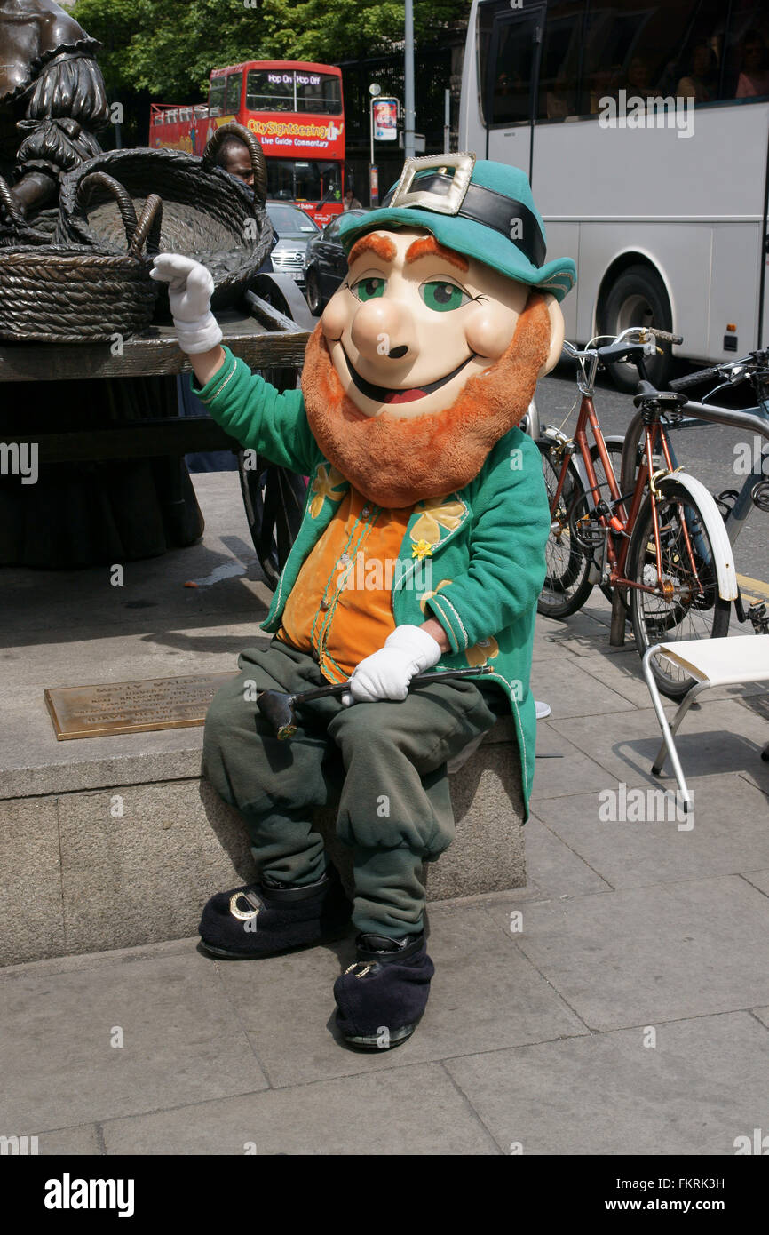 Leprechaun Mascot, Dublin Stock Photo