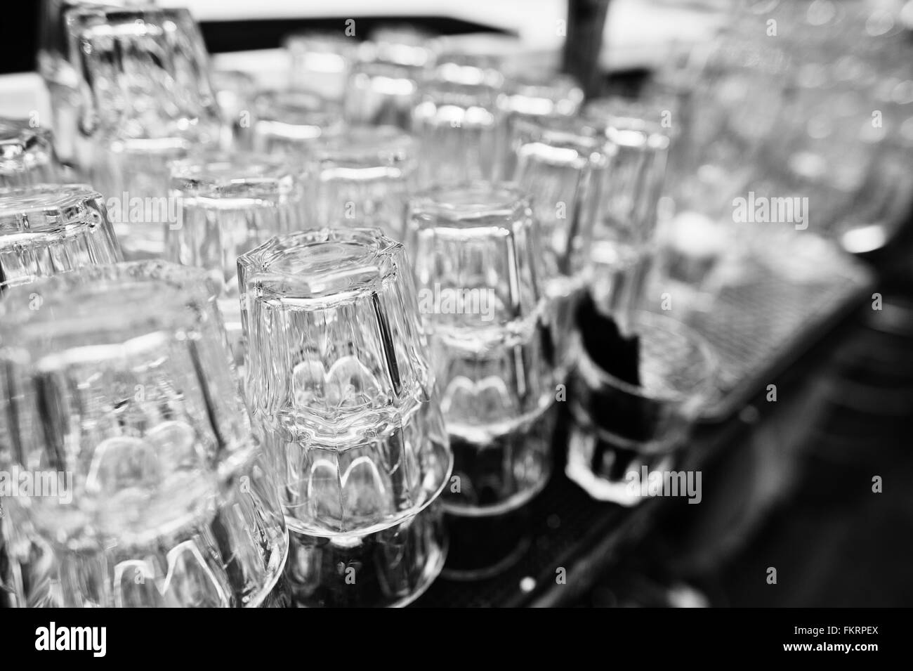 Set of collection cup glasses for bar drinks Stock Photo Alamy