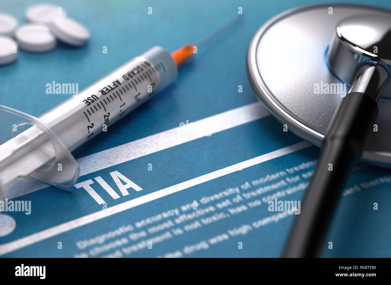 TIA Printed Diagnosis. Medical Concept Stock Photo Alamy