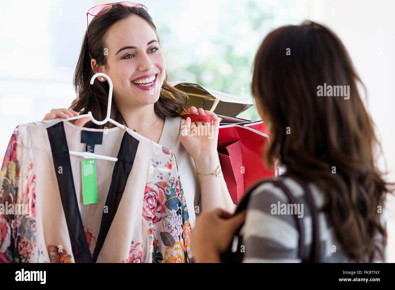 Women shopping in store Stock Photo