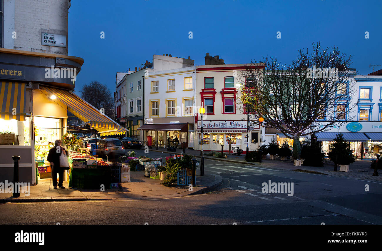 Belsize Village December 2011 Stock Photo Alamy