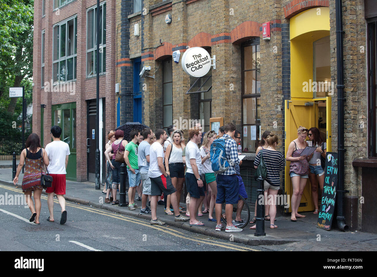 Shoreditch,London: Breakfast Club restaurant Stock Photo