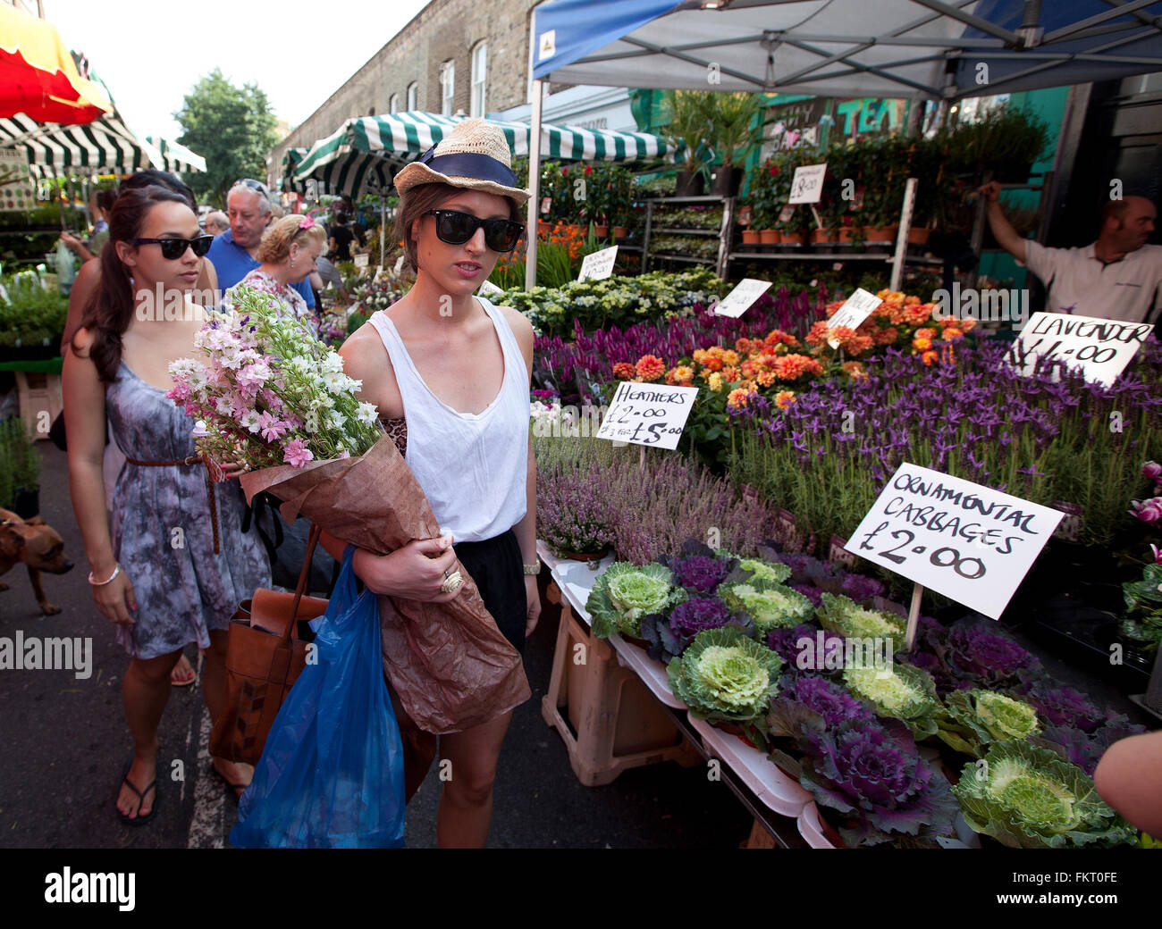 Shoreditch,London Columbia Road flower market Stock Photo Alamy