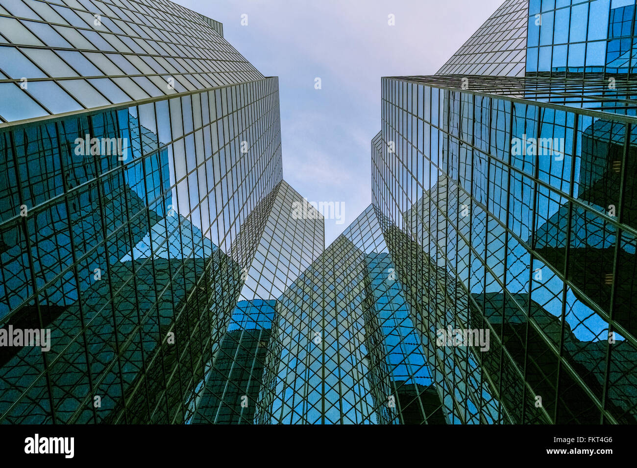 Low angle view of modern highrise building Stock Photo