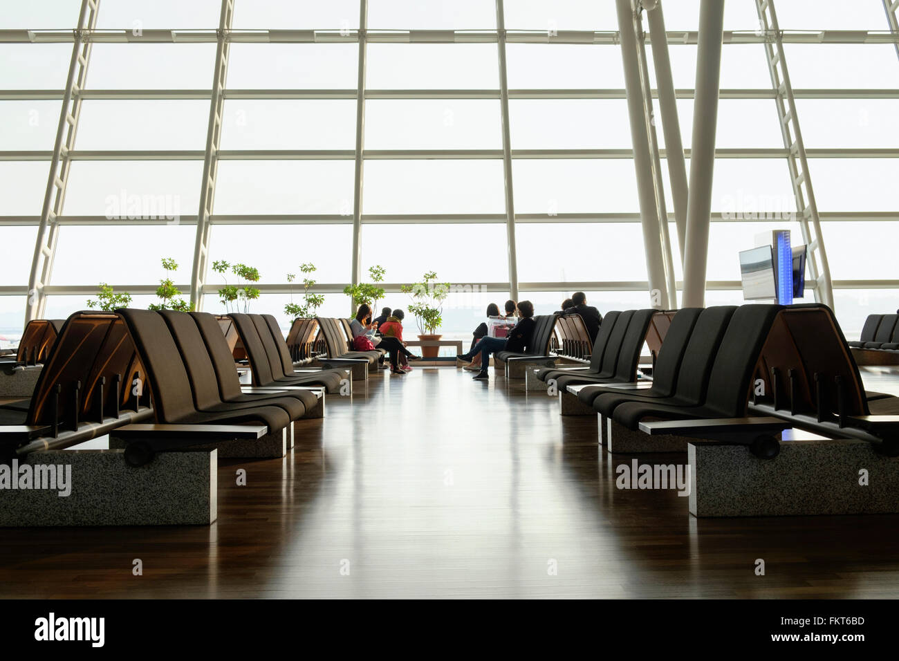 Waiting area in airport Stock Photo