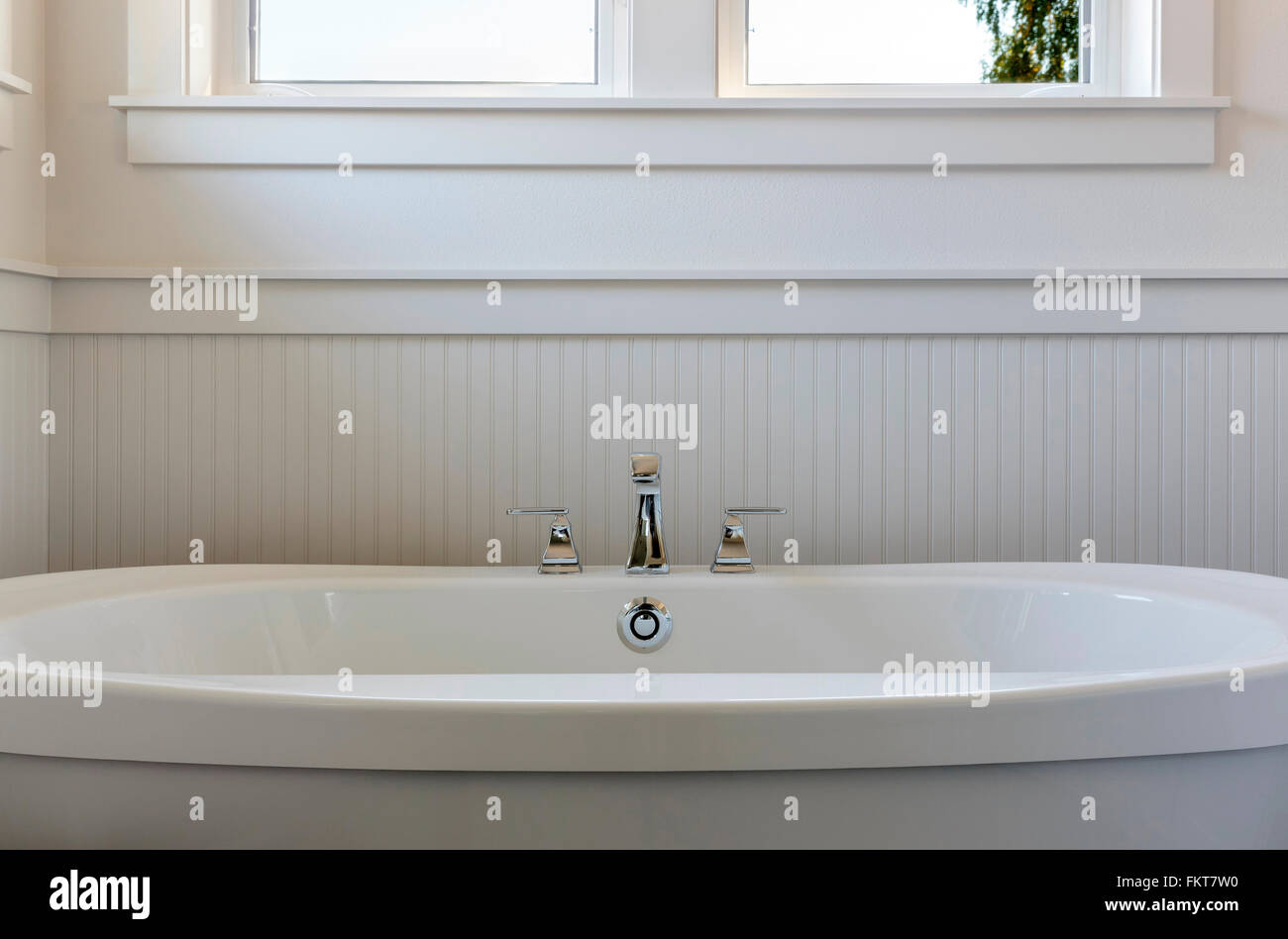 Bathtub in bathroom Stock Photo Alamy