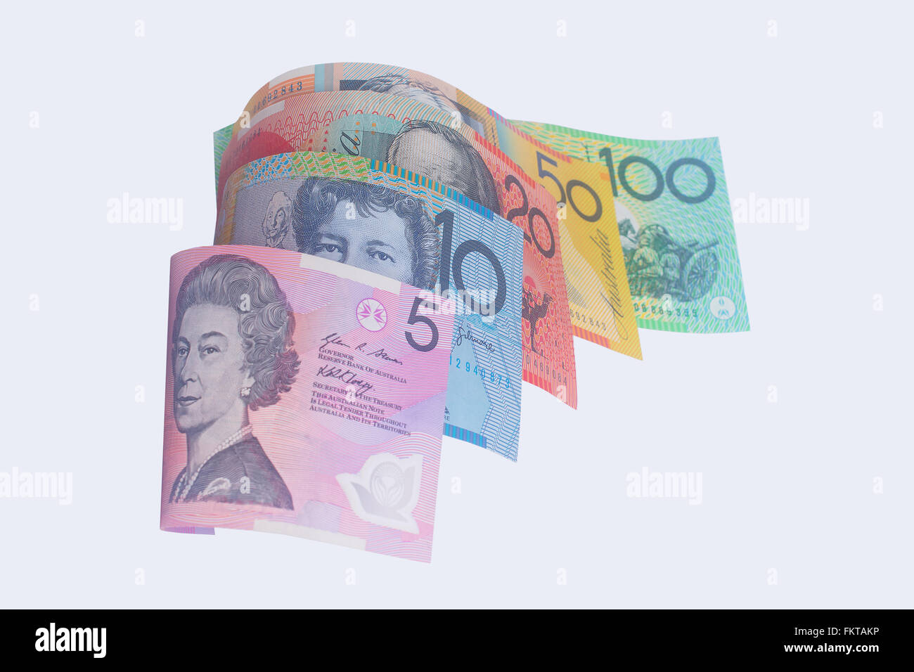 Australian Currency Banknotes All Denominations Stock Photo Alamy