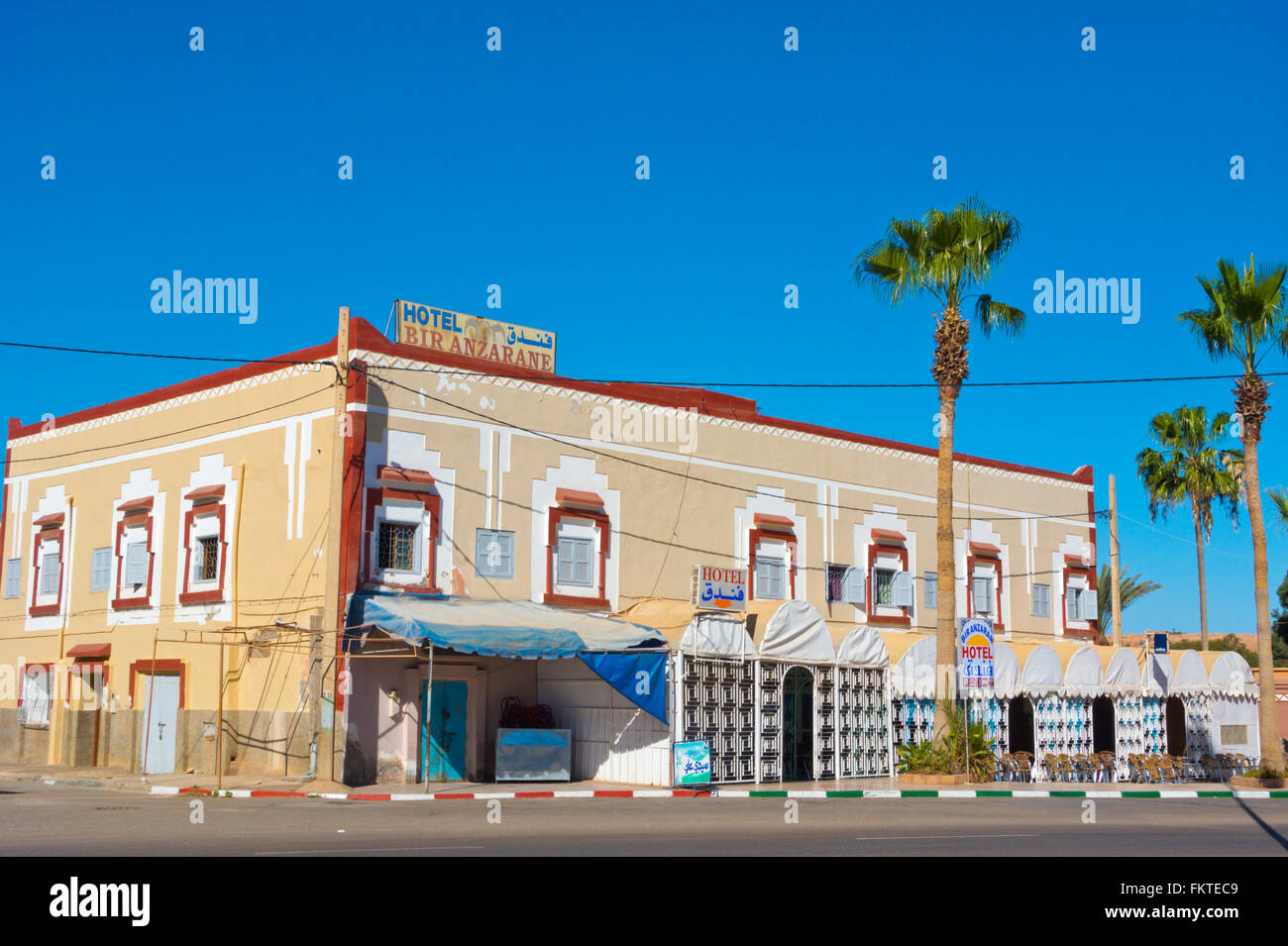 Hotel Bir Anzarane, Tan Tan, southern Morocco, northern Africa Stock Photo