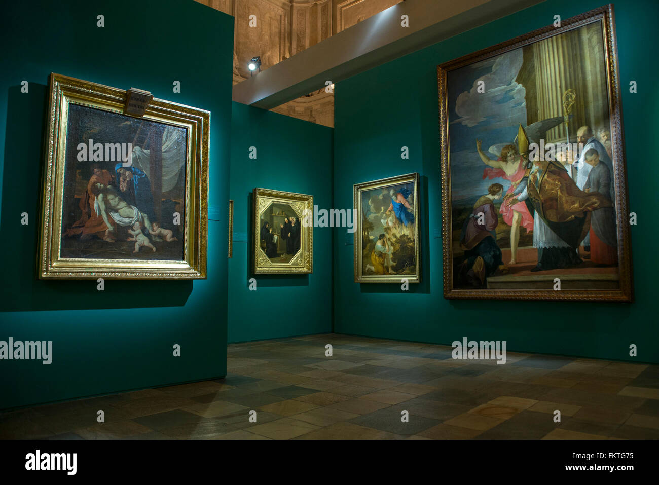 Turin, Italy. 10th March, 2016. Press Preview art exhibition 'From Poussin to the Impressionists. Three centuries of French painting' at Palazzo Madama in Turin Credit:  Stefano Guidi/Alamy Live News Stock Photo