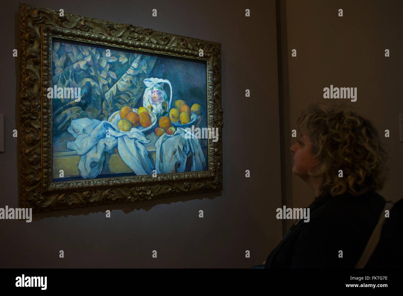 Turin, Italy. 10th March, 2016. Press Preview art exhibition 'From Poussin to the Impressionists. Three centuries of French painting' at Palazzo Madama in Turin Credit:  Stefano Guidi/Alamy Live News Stock Photo