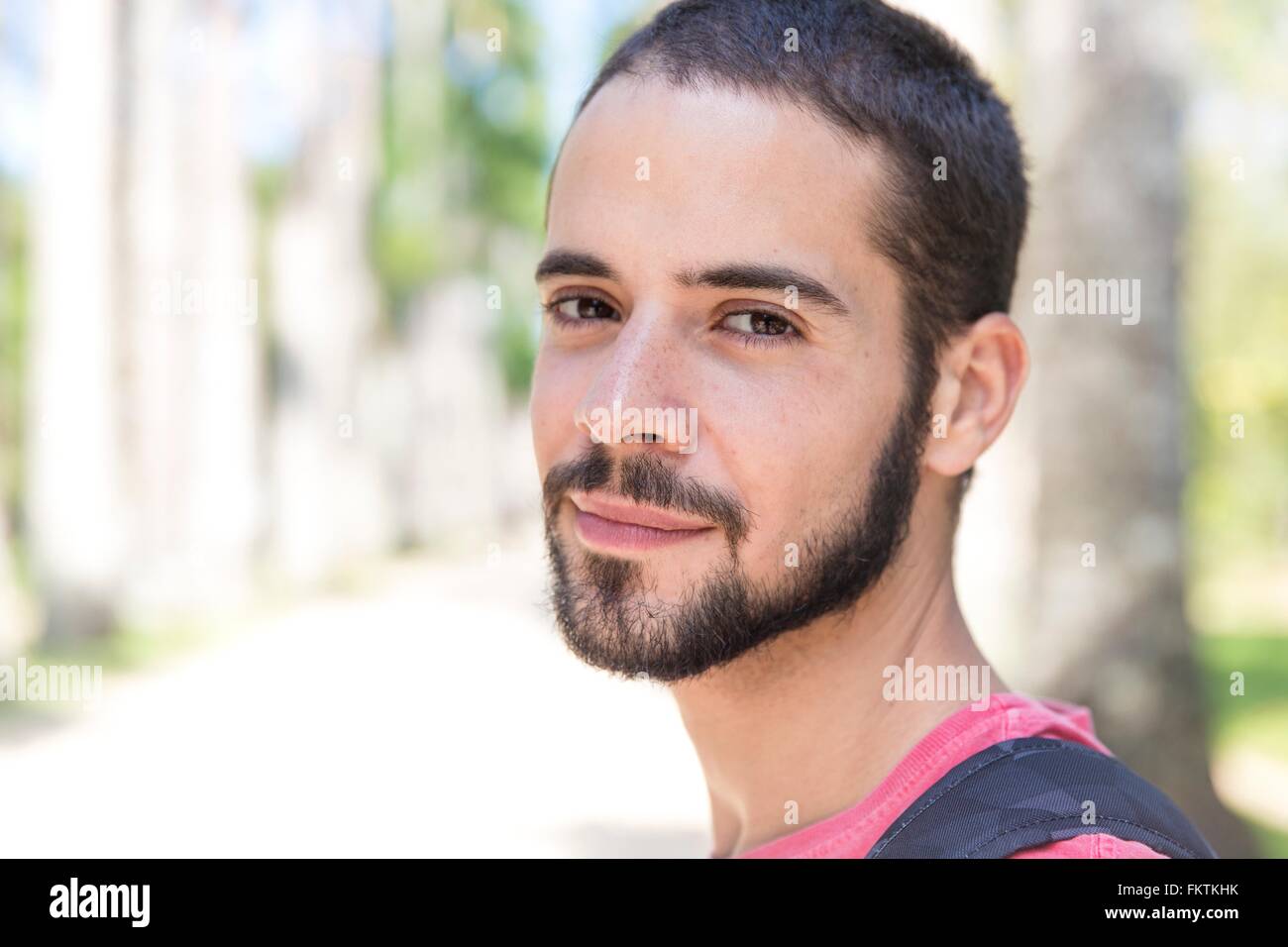 Portrait   young man, smiling Stock Photo