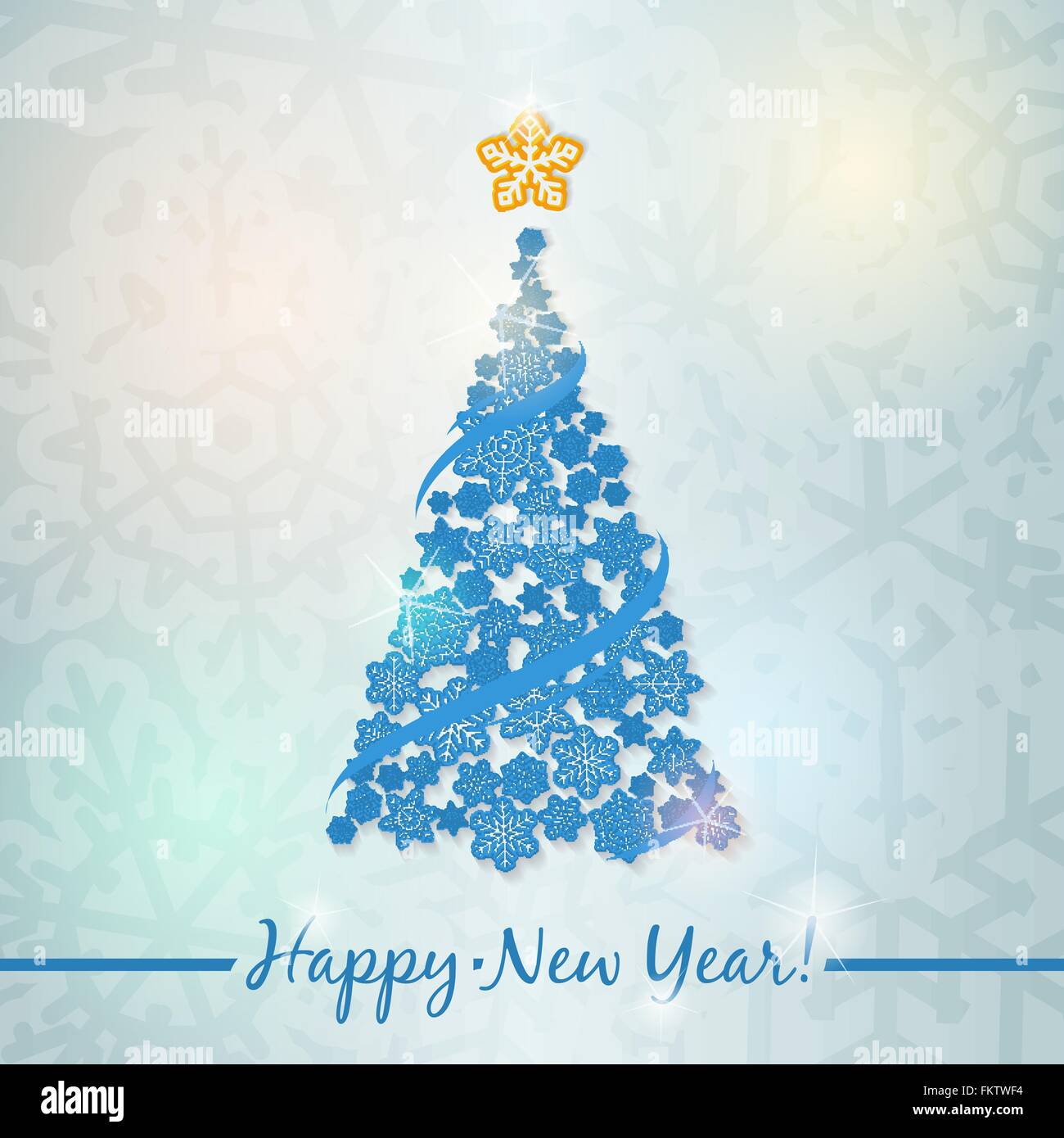 Christmas Tree From Snowflakes Stock Vector Image & Art - Alamy