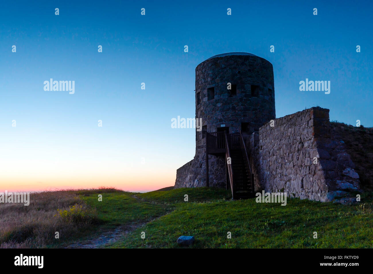 View of the Guernsey Fort Stock Photo Alamy