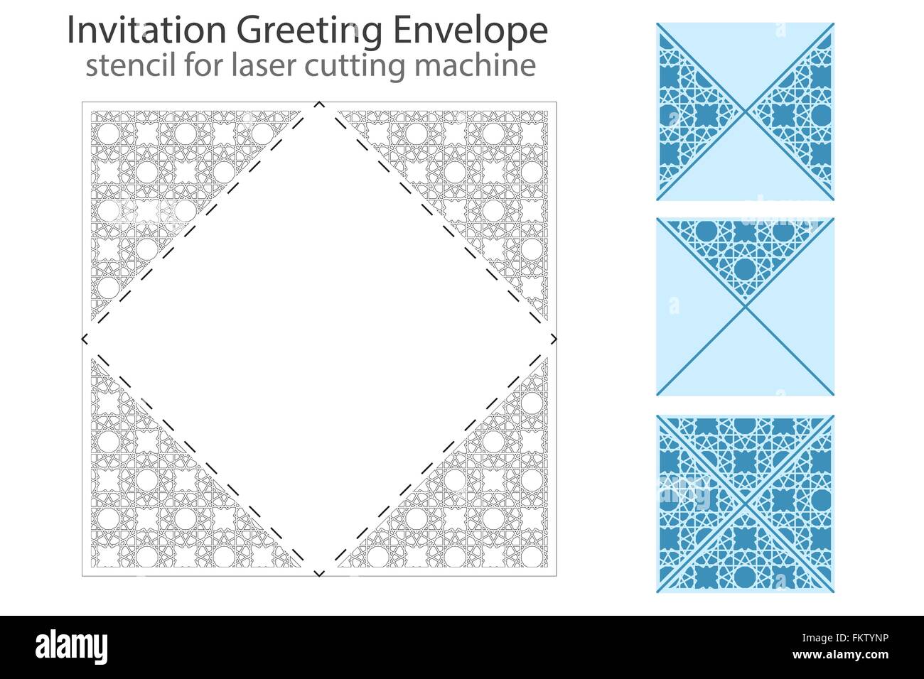 Envelope template For Laser cut Stock Vector Image & Art - Alamy