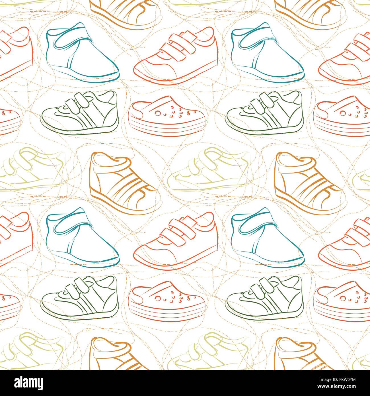 Vector seamless set of baby shoes Stock Vector Image & Art - Alamy