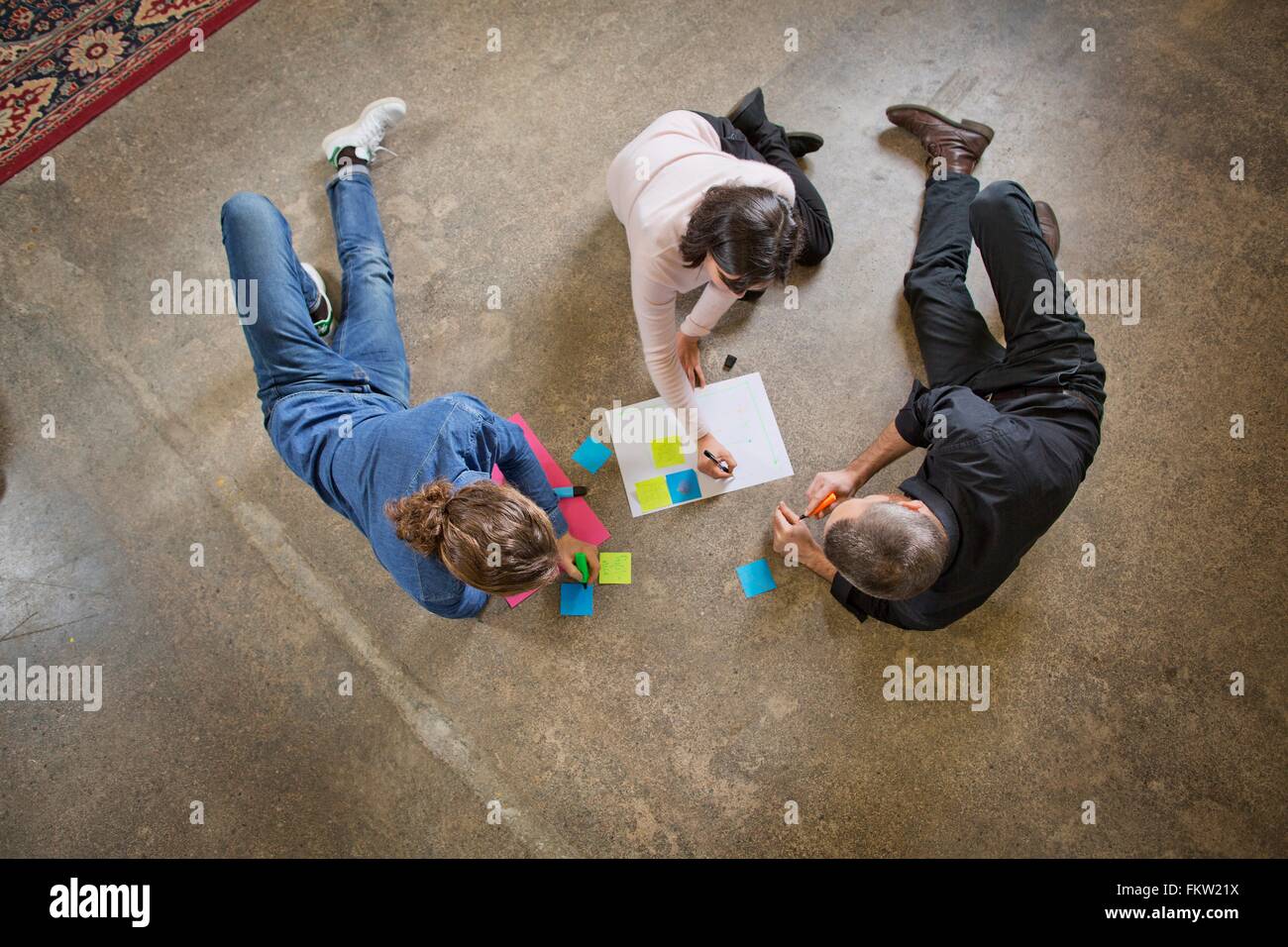 People brainstorming in meeting Stock Photo
