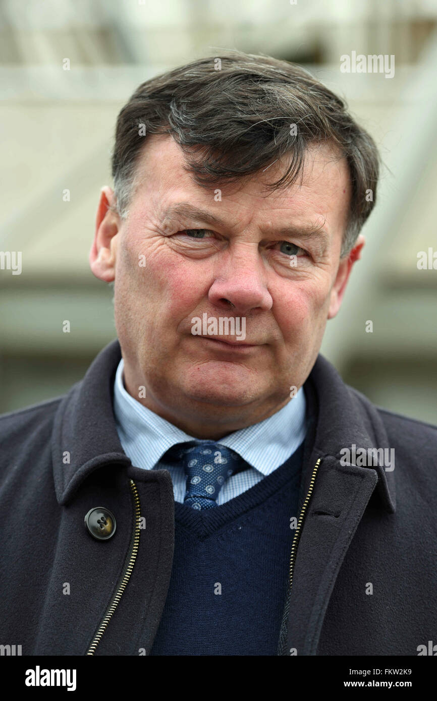Edinburgh, Scotland, UK. 10th March, 2016. Allan Bowie, President of the National Farmers Union Scotland, who led the protest outside the Scottish Parliament over delays in farm subsidy payments, Credit:  Ken Jack / Alamy Live News Stock Photo
