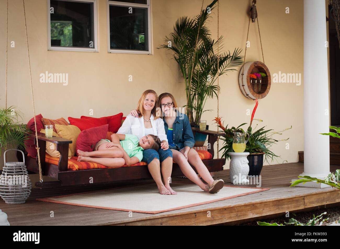 Teenage girl sitting on porch hires stock photography and images Alamy