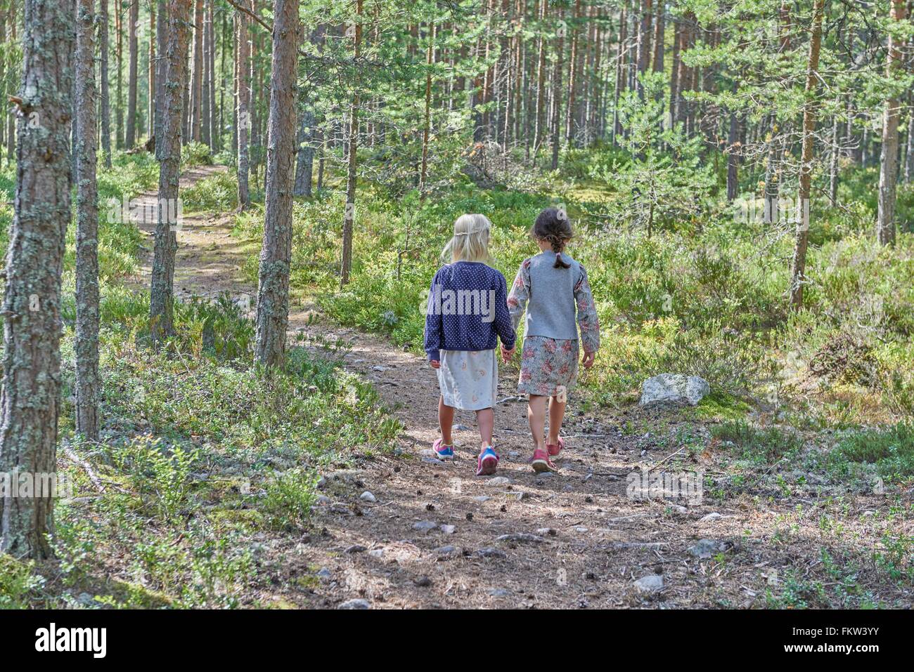 Two girls in forest hi-res stock photography and images - Alamy