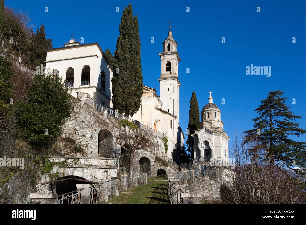 Church   our Lady, Ronco, Brienno, Lake Como, Italy Stock Photo