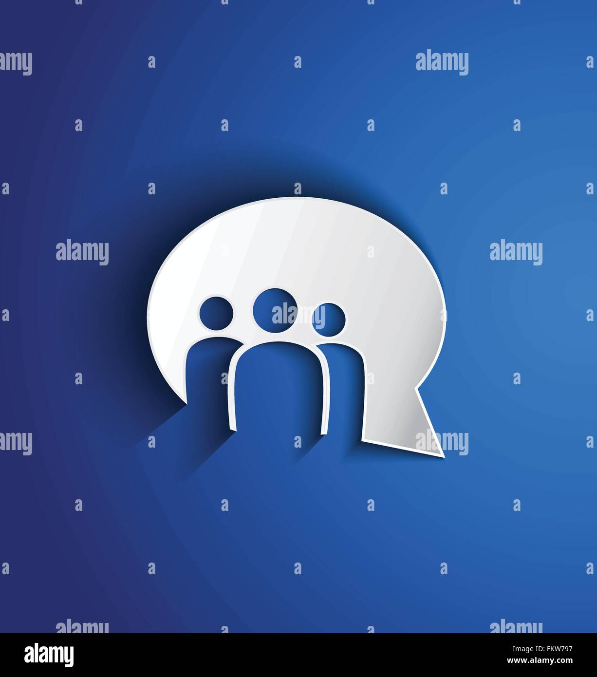 Concept paper bubble speaker with shadow effect.Conversation icon ...