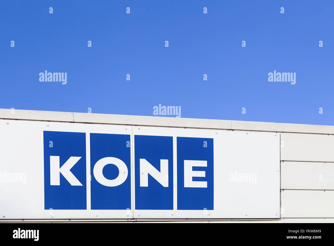 Kone logo a facade Stock Photo