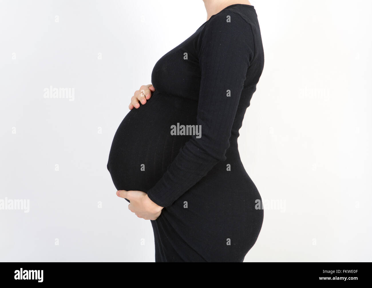 A Woman In Her 8th Month Of Pregnancy Stock Photo Alamy