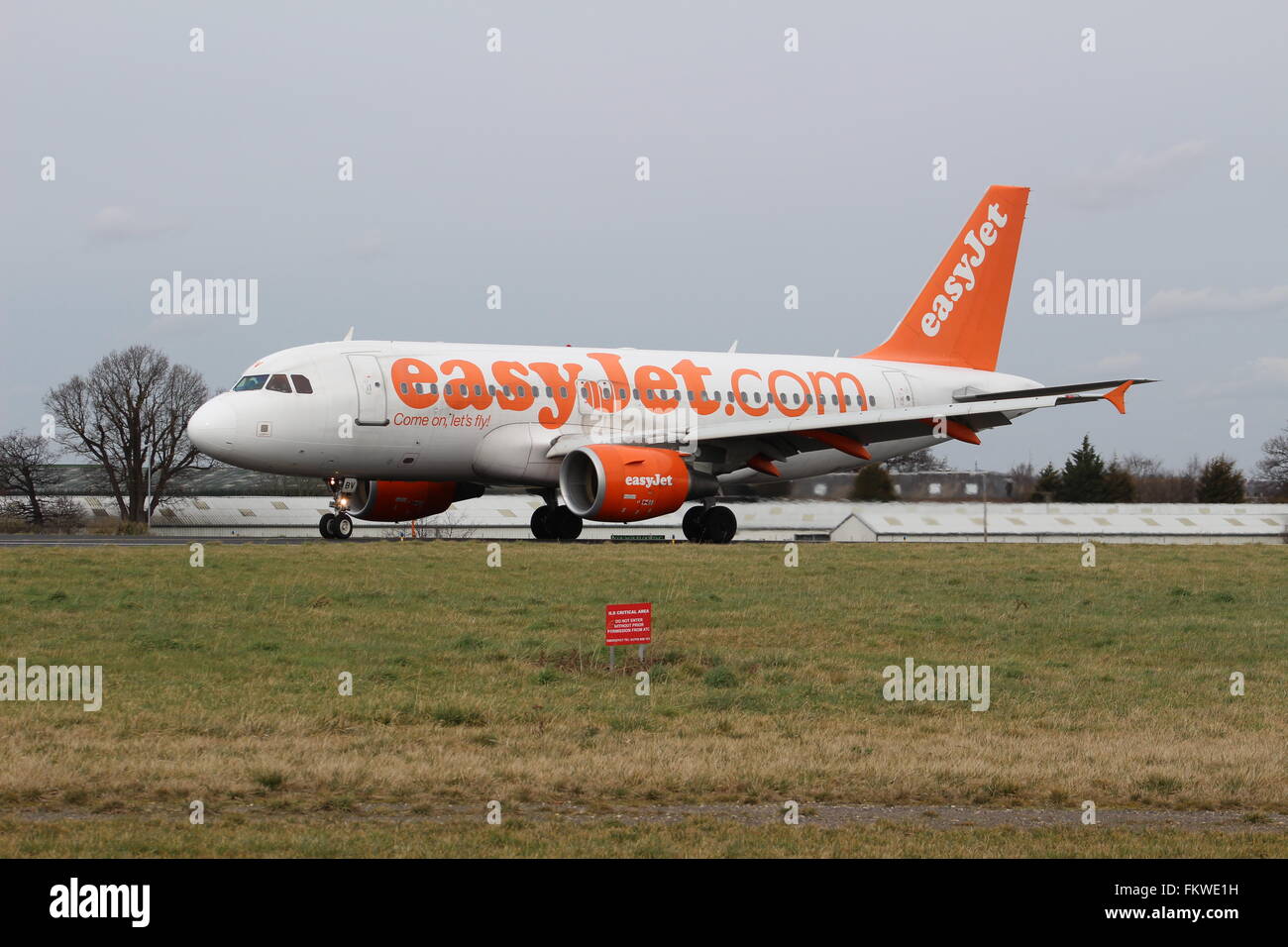 easyjet at london southend airport Stock Photo