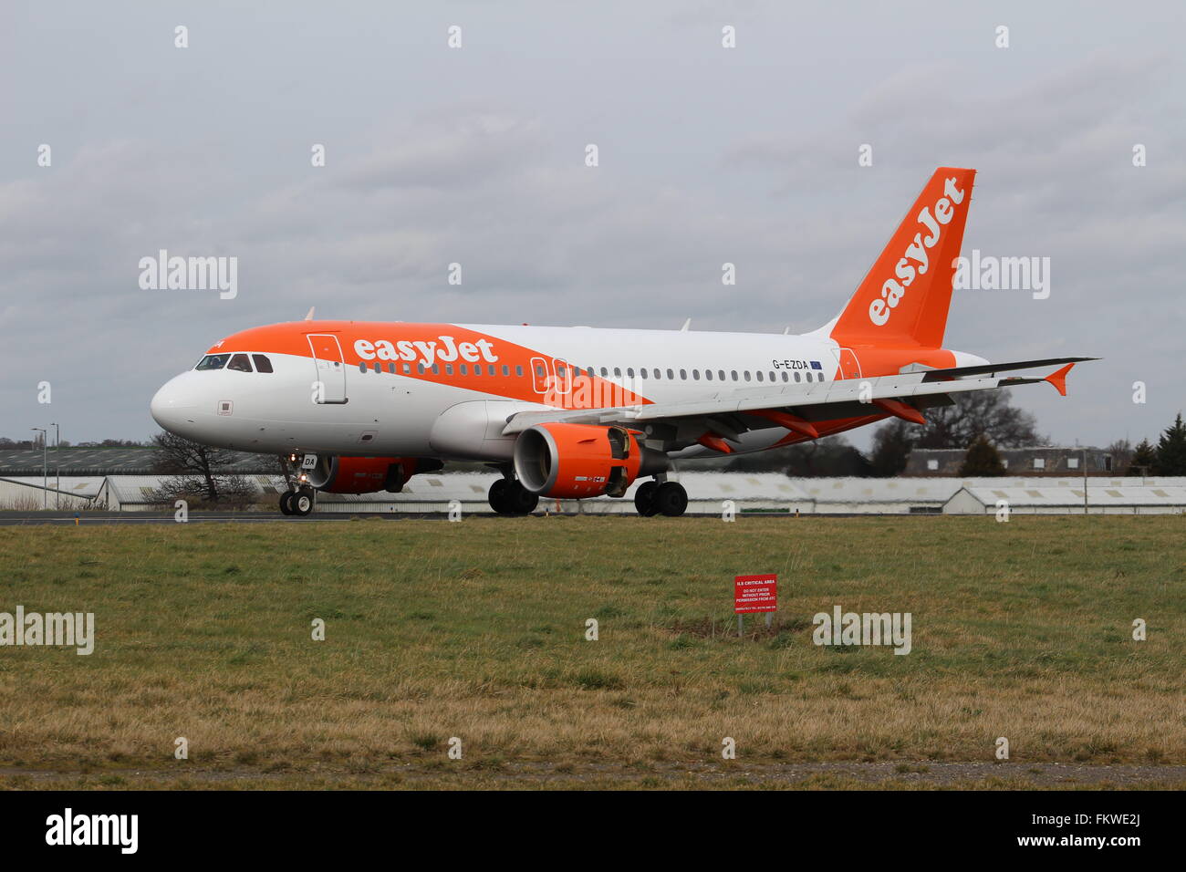easyjet at london southend airport Stock Photo