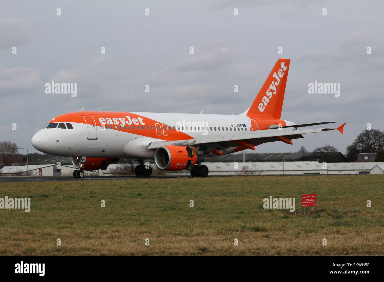 Easyjet at London southend airport Stock Photo