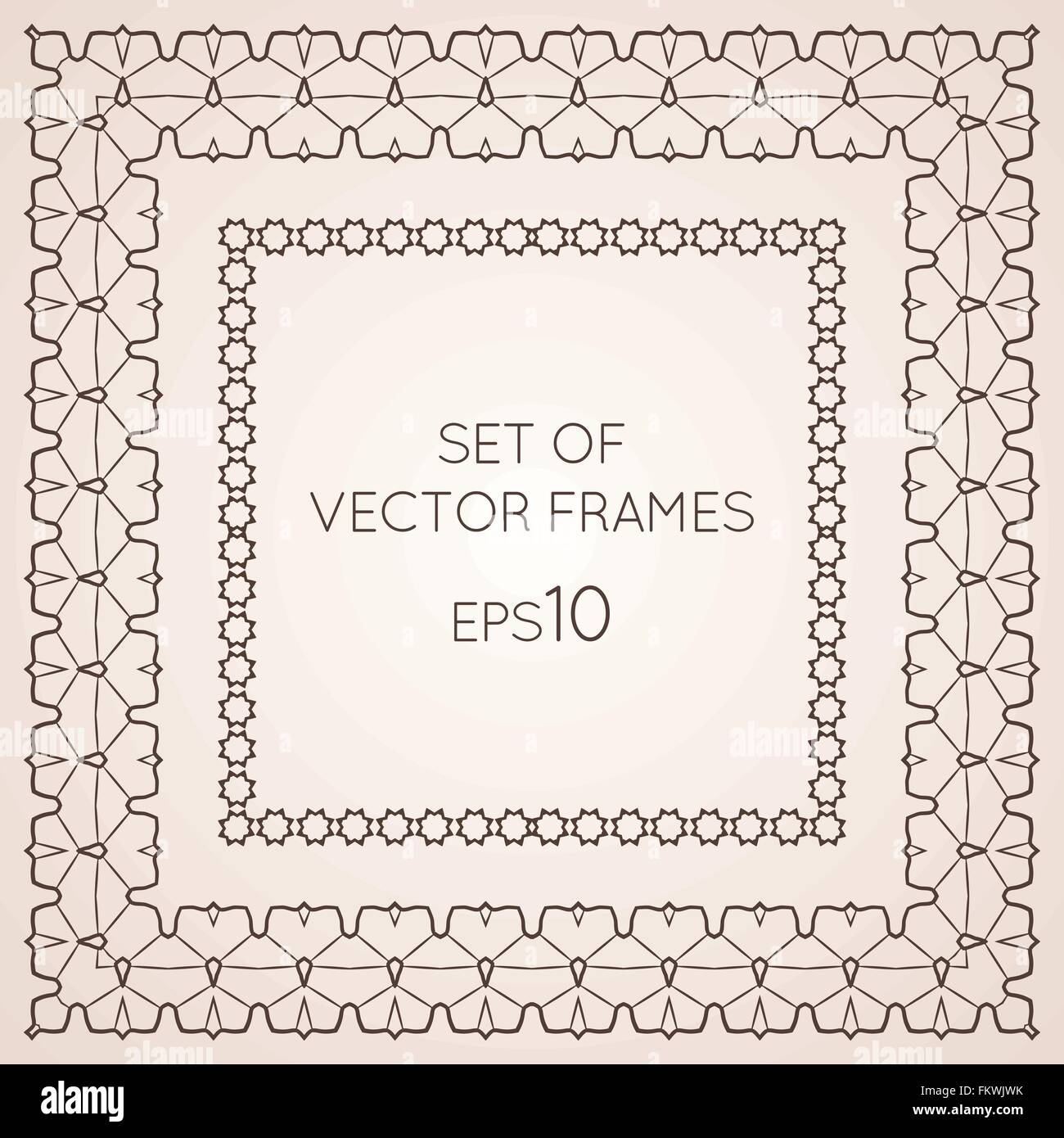 Set intricate vector frames Stock Vector Image & Art - Alamy