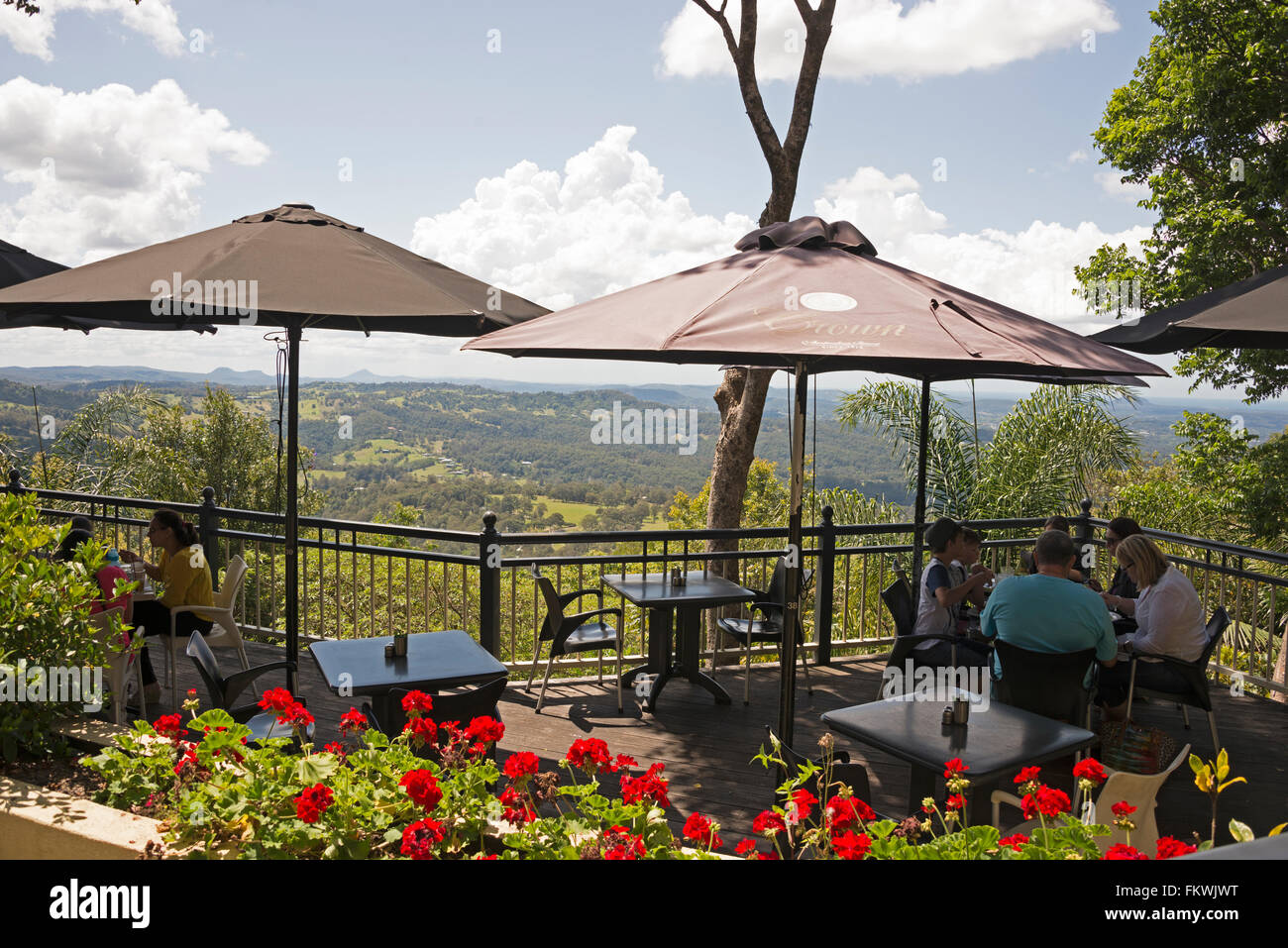 A View Over The Blackall Range From A Restaurant Terrace In Stock Photo Alamy