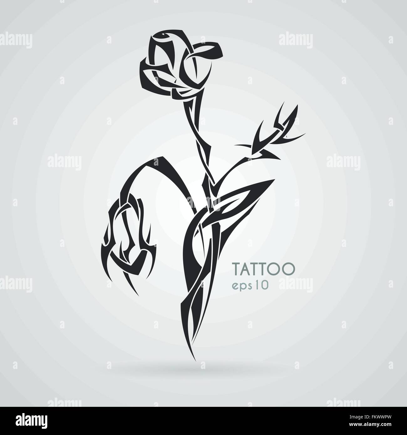 Rose bouquet. Tattoo. Vector. Tribal Stock Vector Image & Art - Alamy