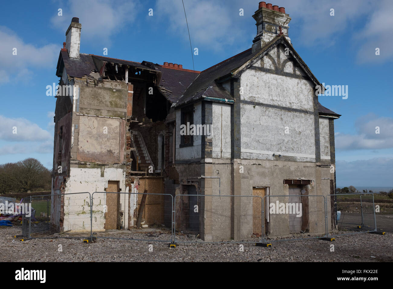 Derelict Hotel, Near Moelfre, Anglesey Stock Photo Alamy