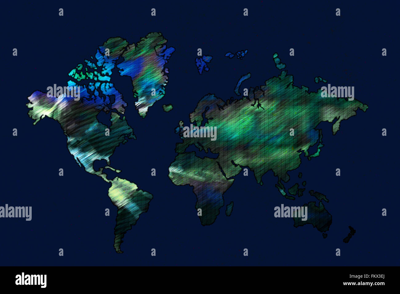 World map atlas hi-res stock photography and images - Alamy