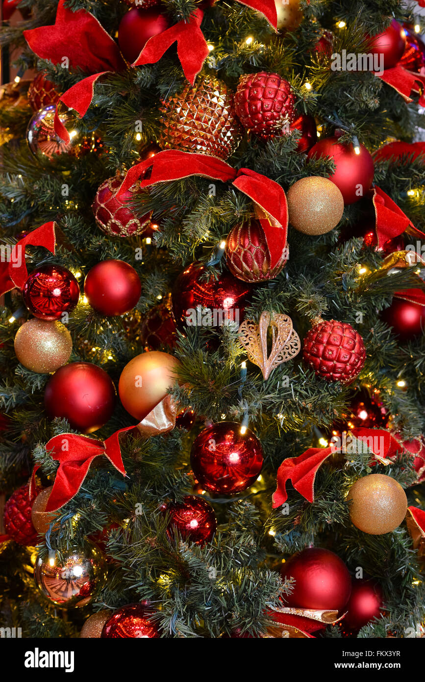 Christmas decorations in natural light Stock Photo