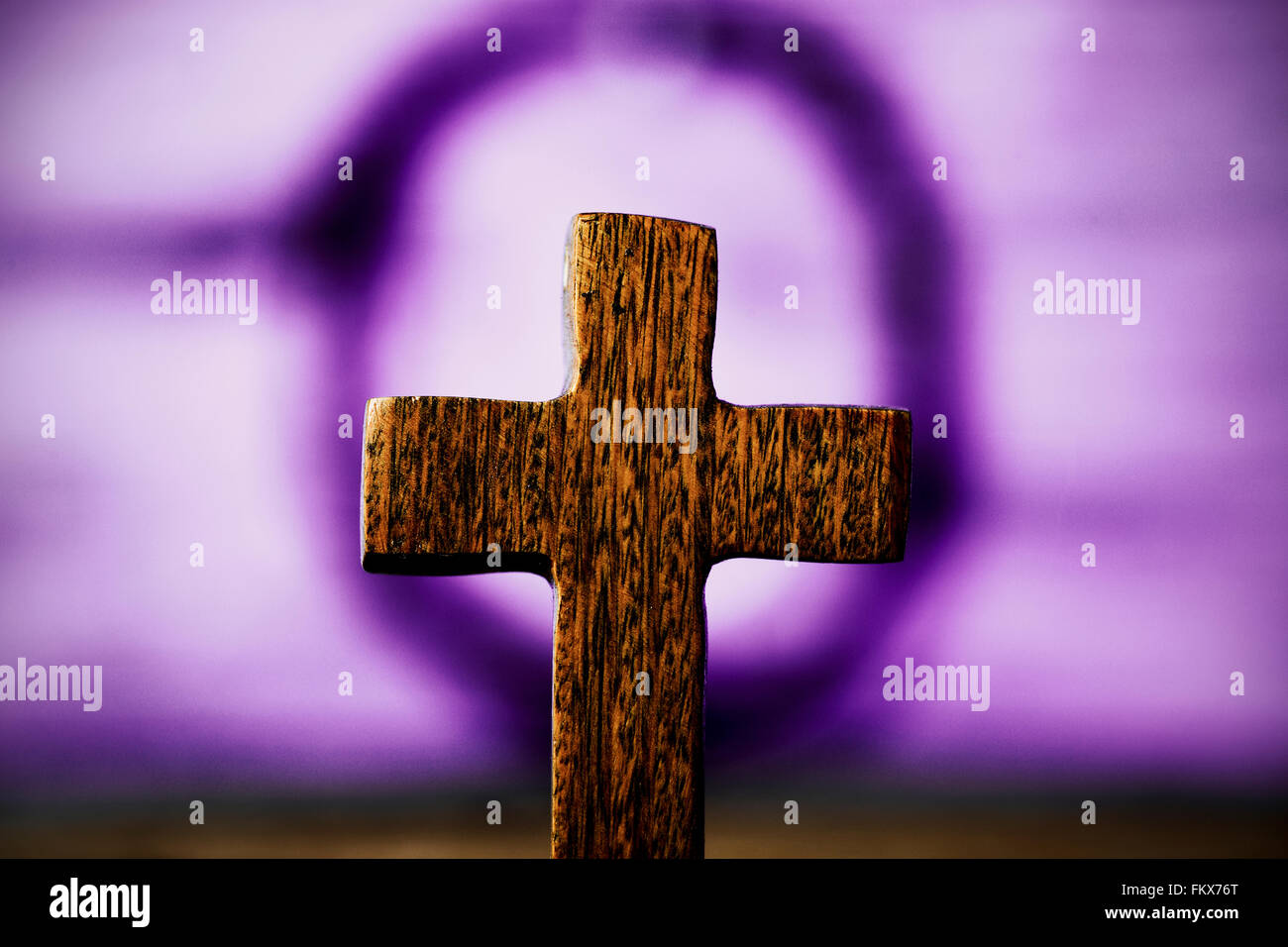 Closeup Of The Blurry Holy Cross And Crown Thorns Jesus Christ In