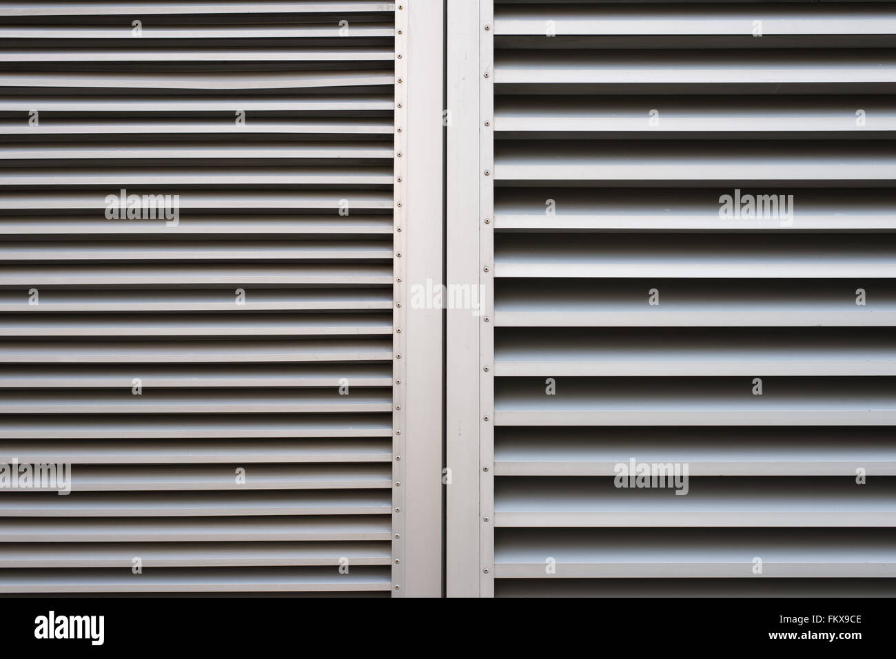 Abstract symbol idea. difference of life, Aluminium grill for ventilation Stock Photo