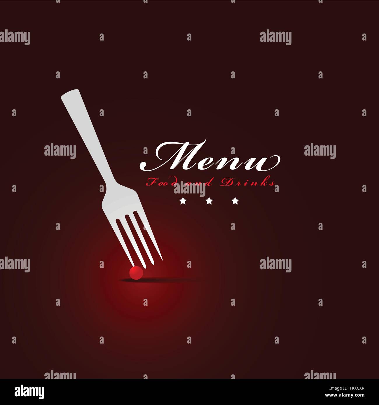 fork menu restaurant cover concept Stock Vector