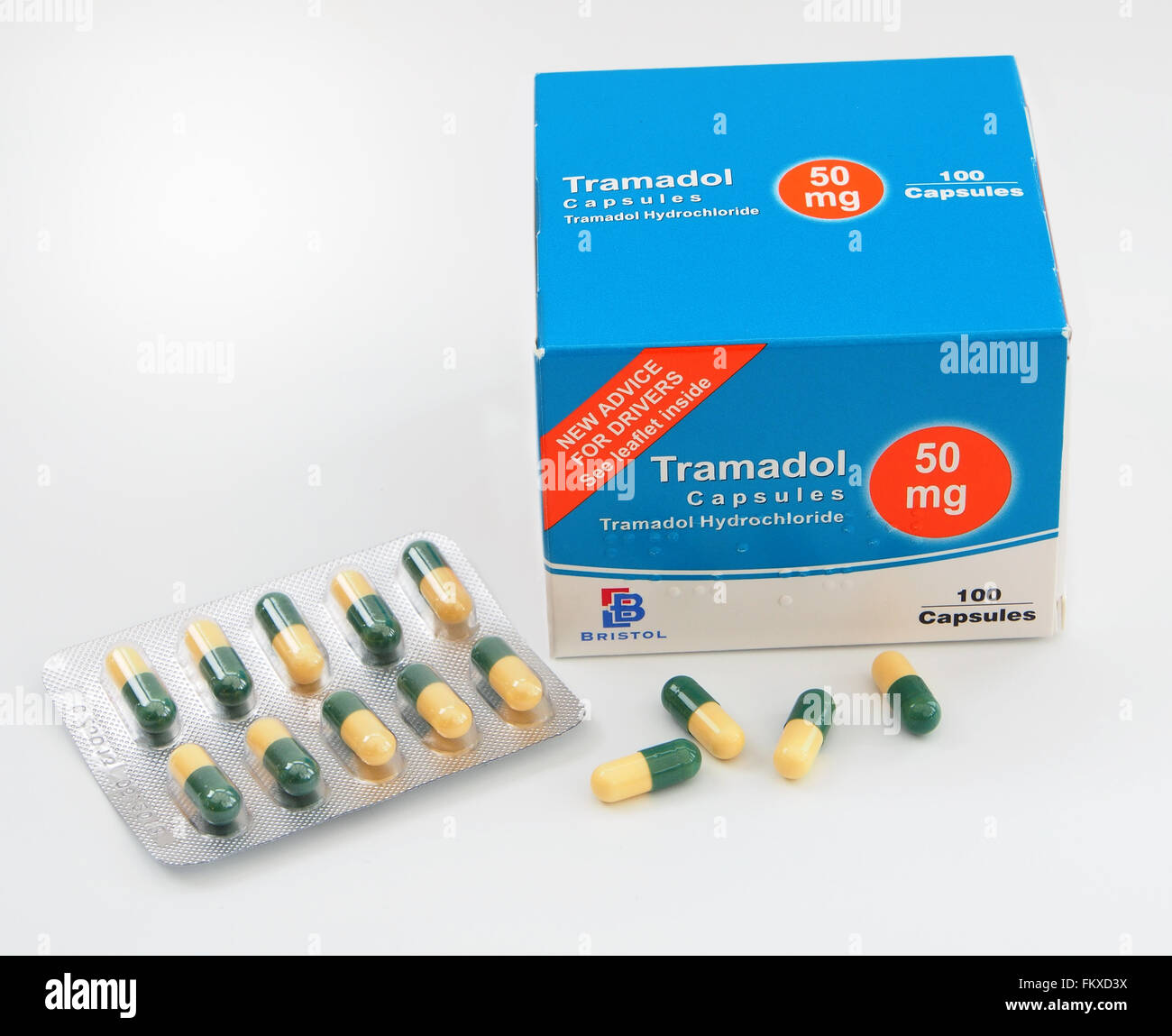 Tramadol white and blue capsule