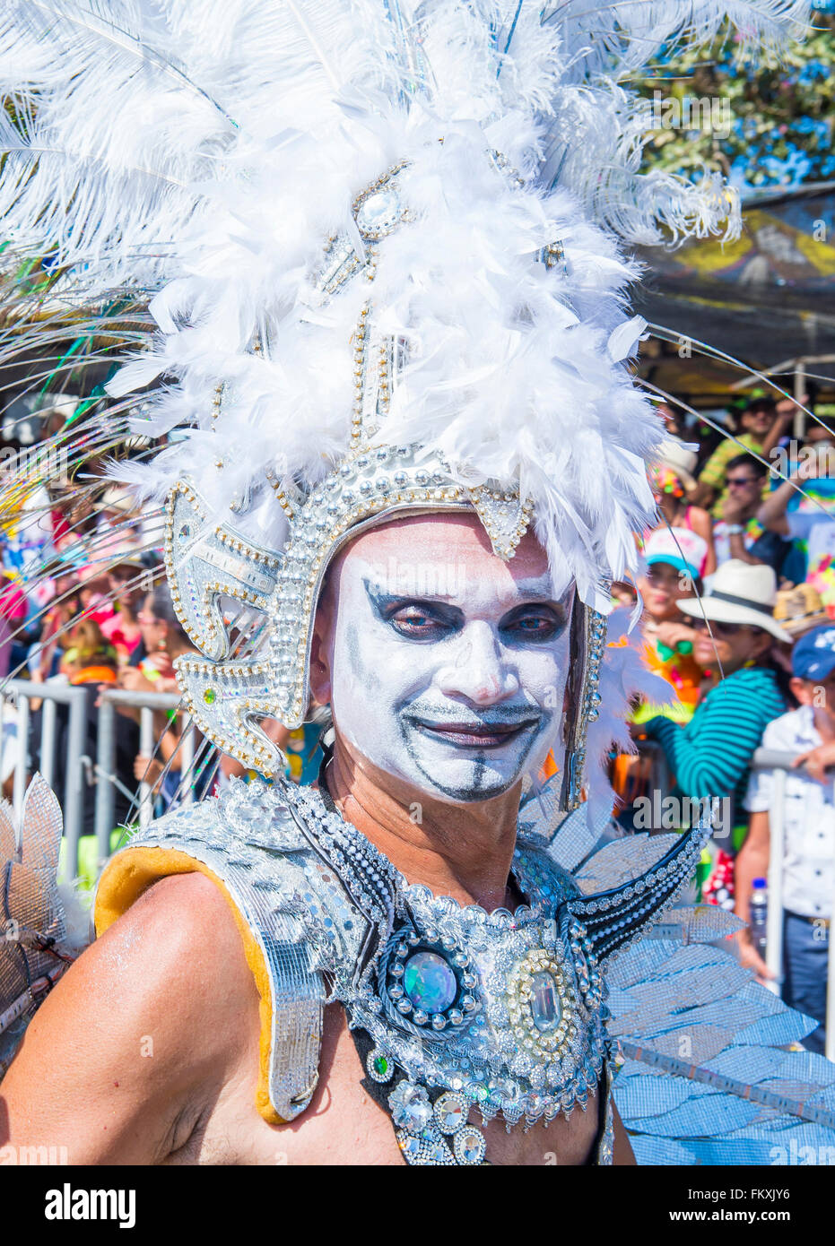Participant in the Barranquilla Carnival in Barranquilla , Colombia
