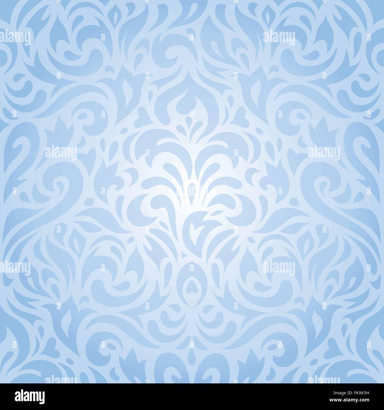 Floral blue seamless pattern background wallpaper design Stock Vector ...