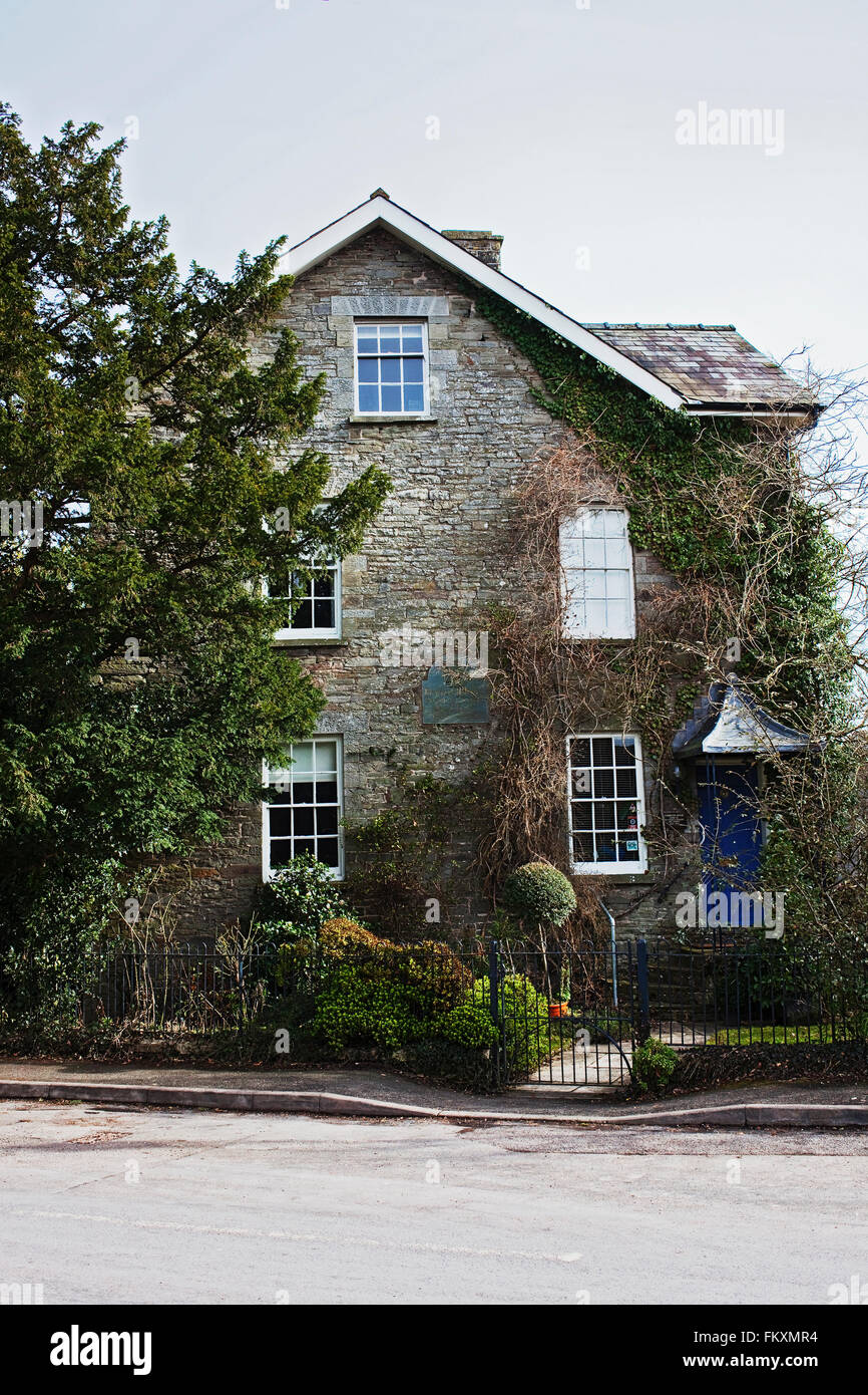 Kilvert's house in Clyro village near Hay on Wye Stock Photo