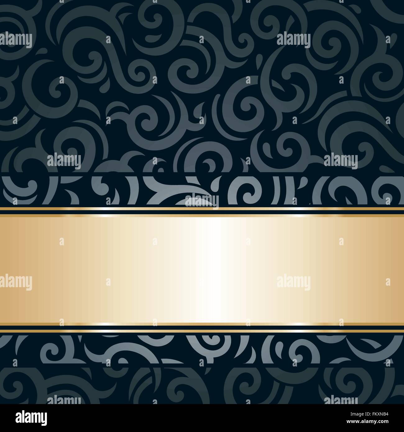 Black & gold luxury vintage wallpaper background Stock Vector Image