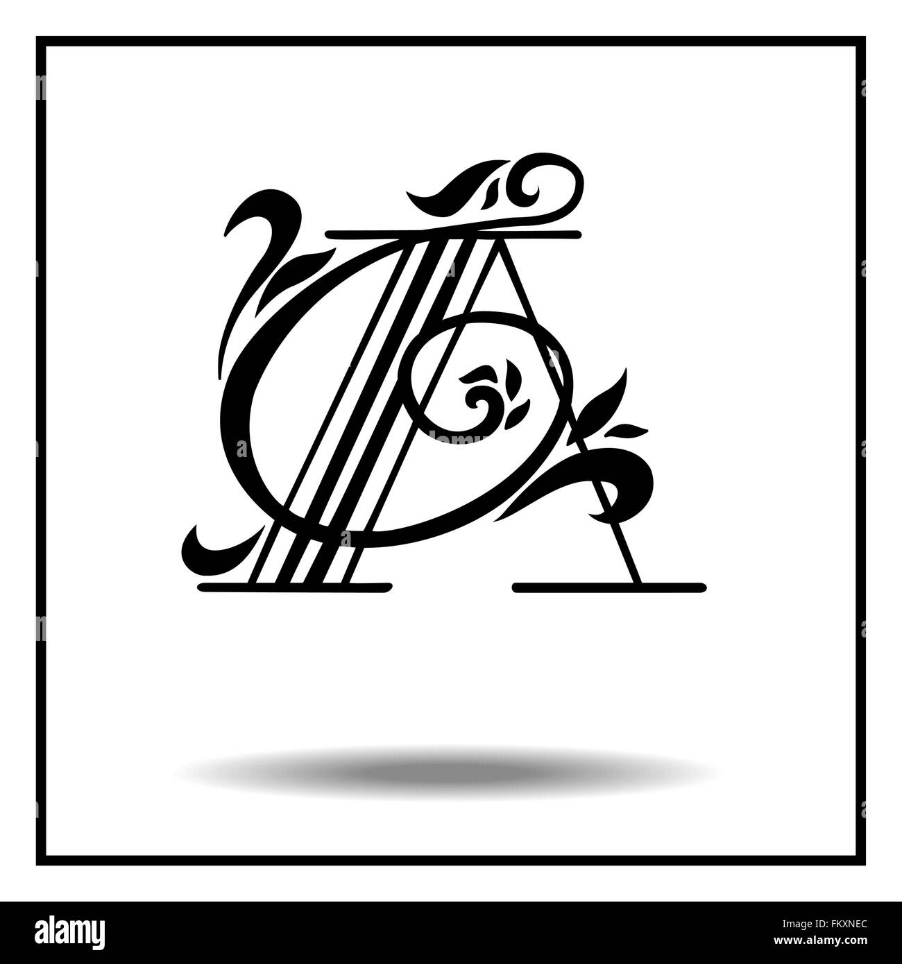 Letter A made with leaves Stock Vector Image & Art - Alamy